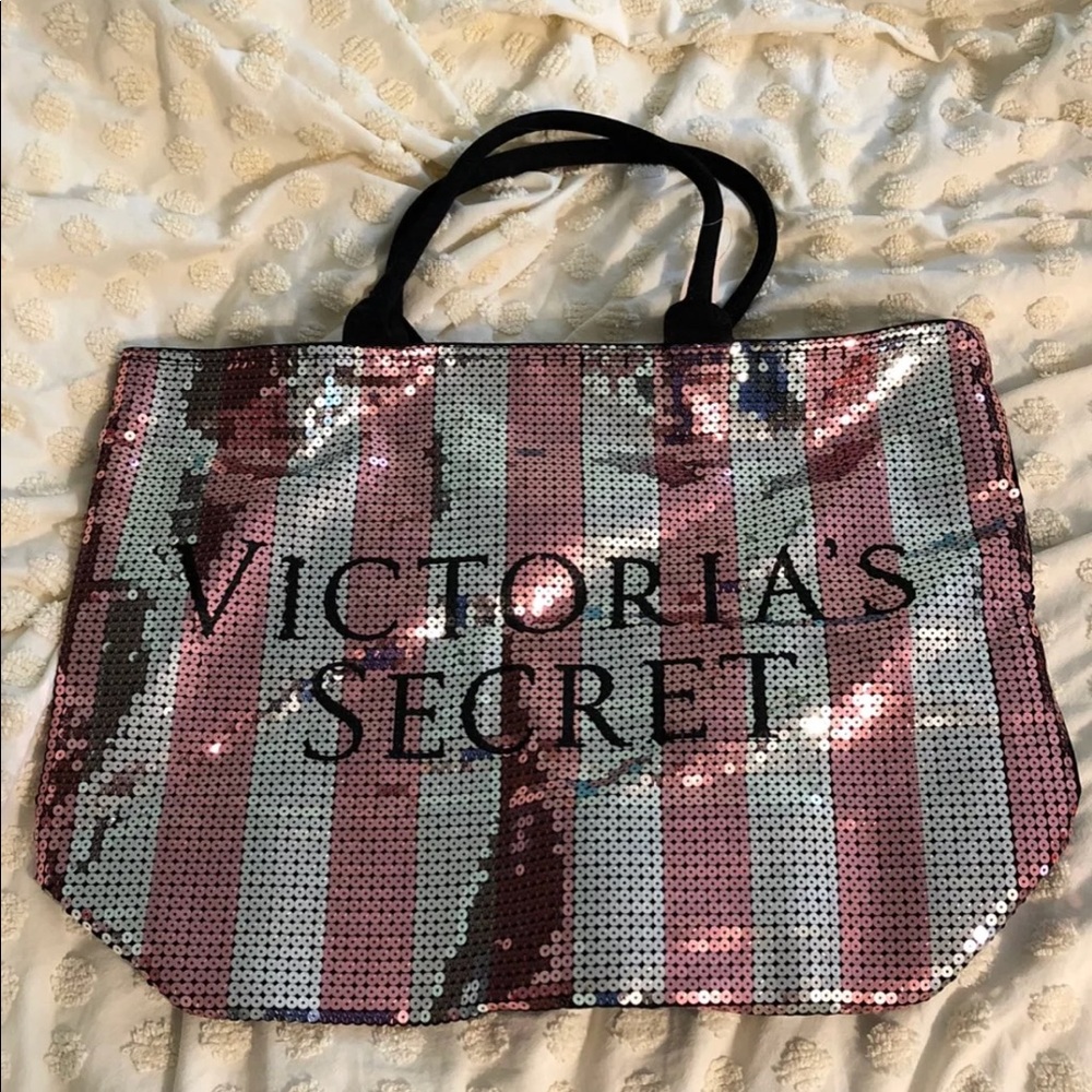 Victoria’s secret glitter tote